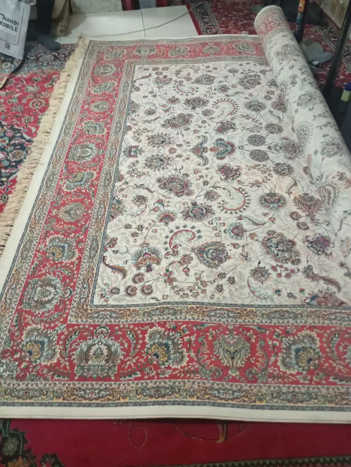 فروش فرش 9 متری 1200 شانه|فرش|کاشان, مدرس|دیوار