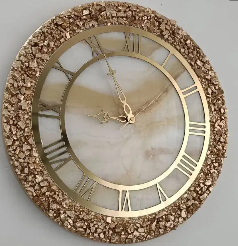 ساعت دیواری کرم رنگ نود قهوه ای|ساعت دیواری و تزئینی|کرج, گوهردشت|دیوار