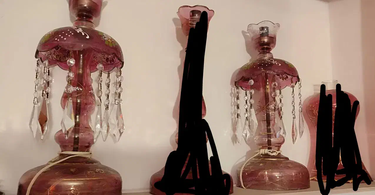 شمعدونی لاله عباسی|چراغ خواب و آباژور|قزوین, |دیوار