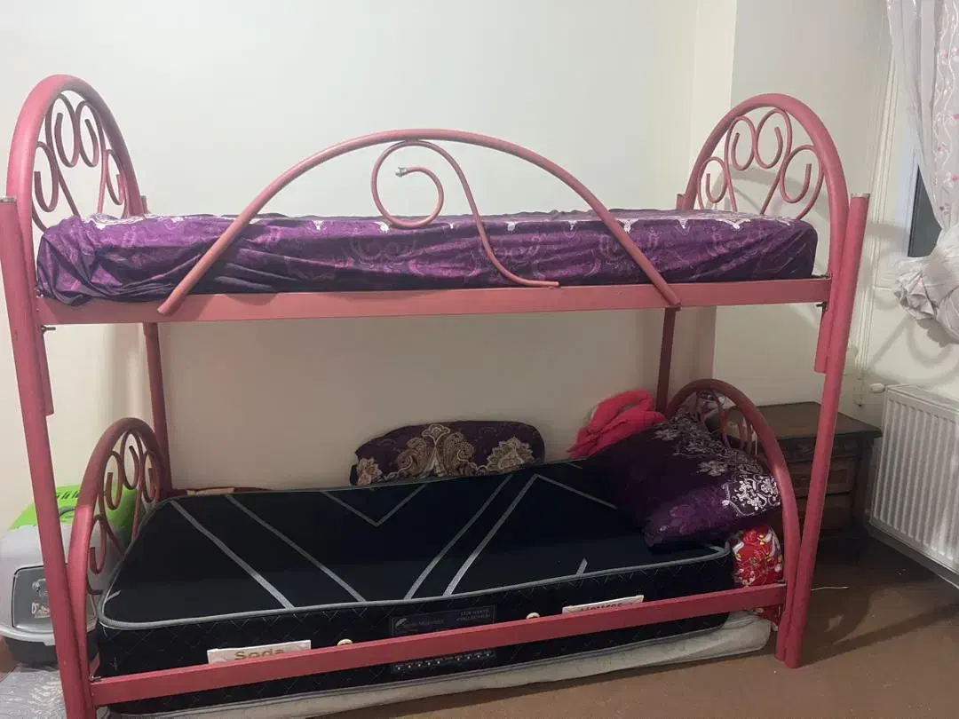 تخت خواب فلزی دوطبقه|تخت و سرویس خواب|تبریز, |دیوار