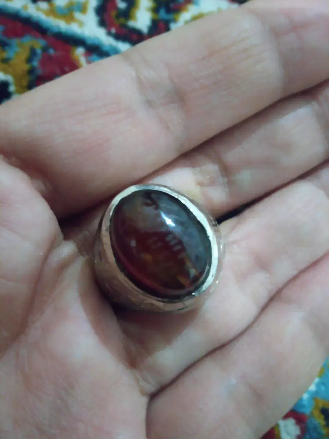 انگشتر با نگین عقیق|کلکسیون اشیاء عتیقه|تهران, جوادیه تهرانپارس|دیوار