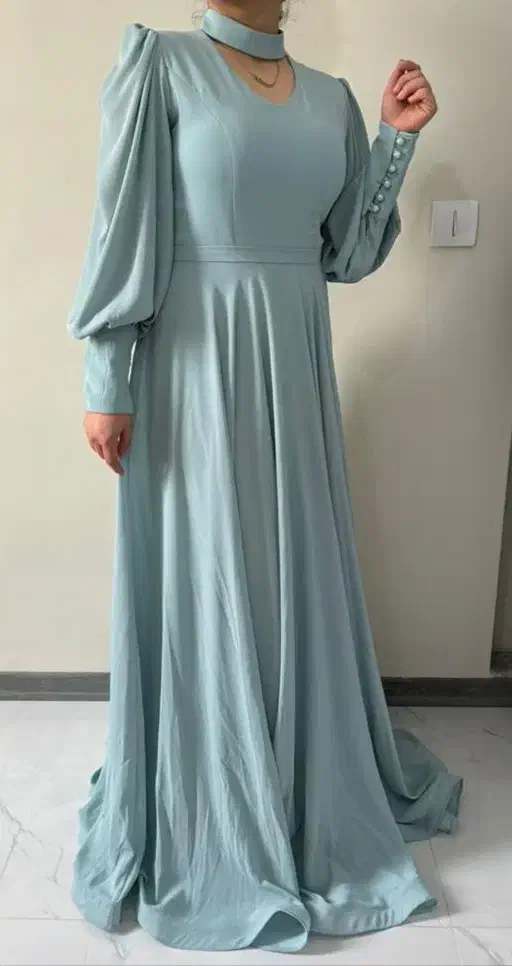 لباس مجلسی حریر سبزآبی سایز ۳۸-۴۰|لباس|فردیس, شهرک ناز|دیوار