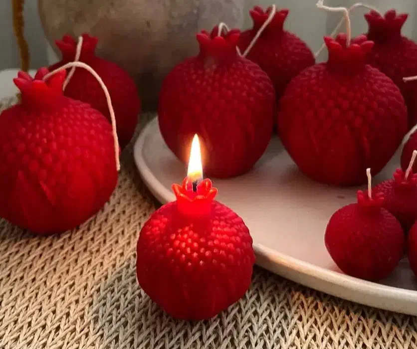 شمع برای شب یلدا|صنایع دستی و سایر لوازم تزئینی|زبرخان, |دیوار