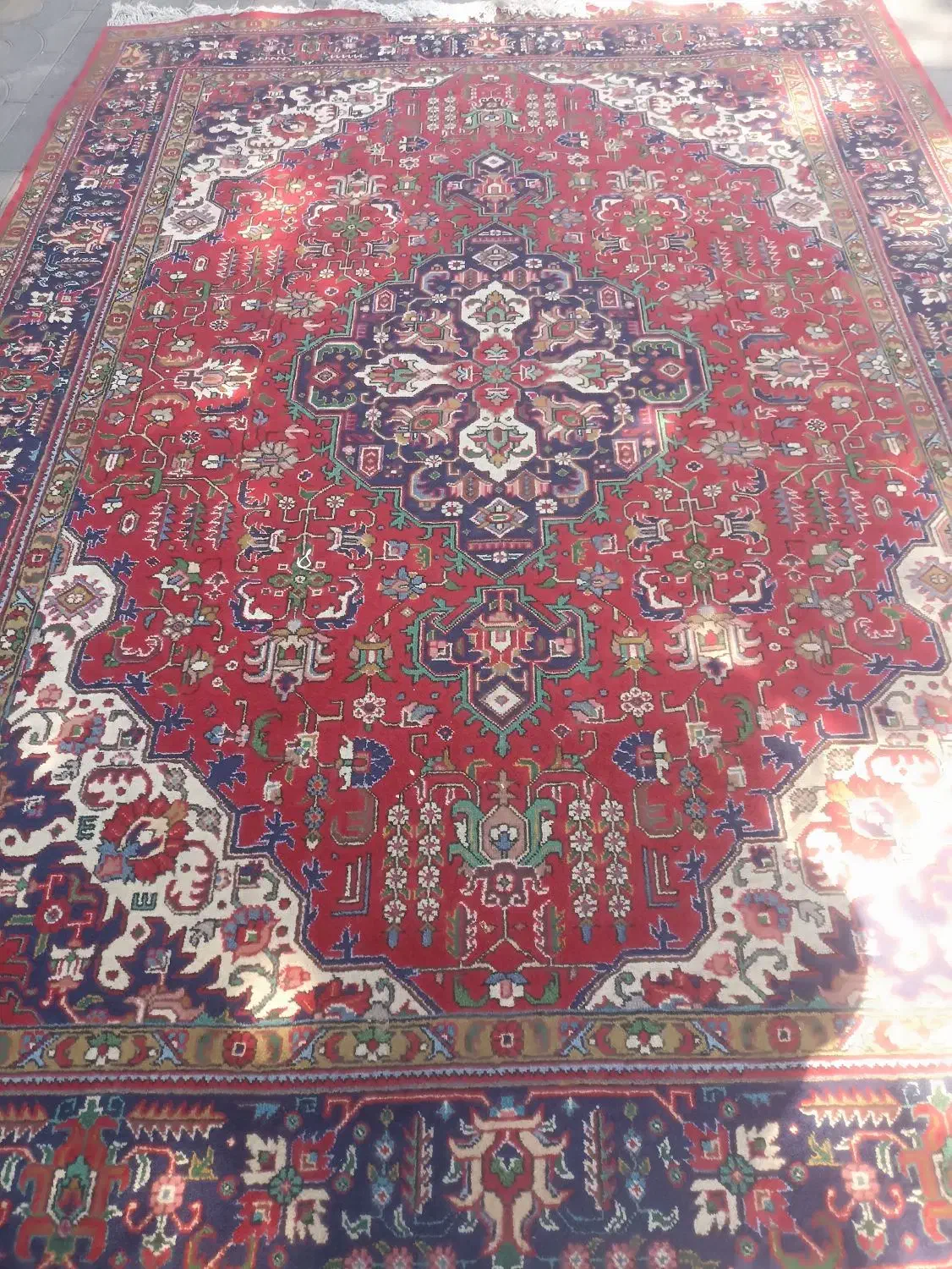 یه 9متری دستباف زیبا آذرشهر|فرش|خوی, |دیوار