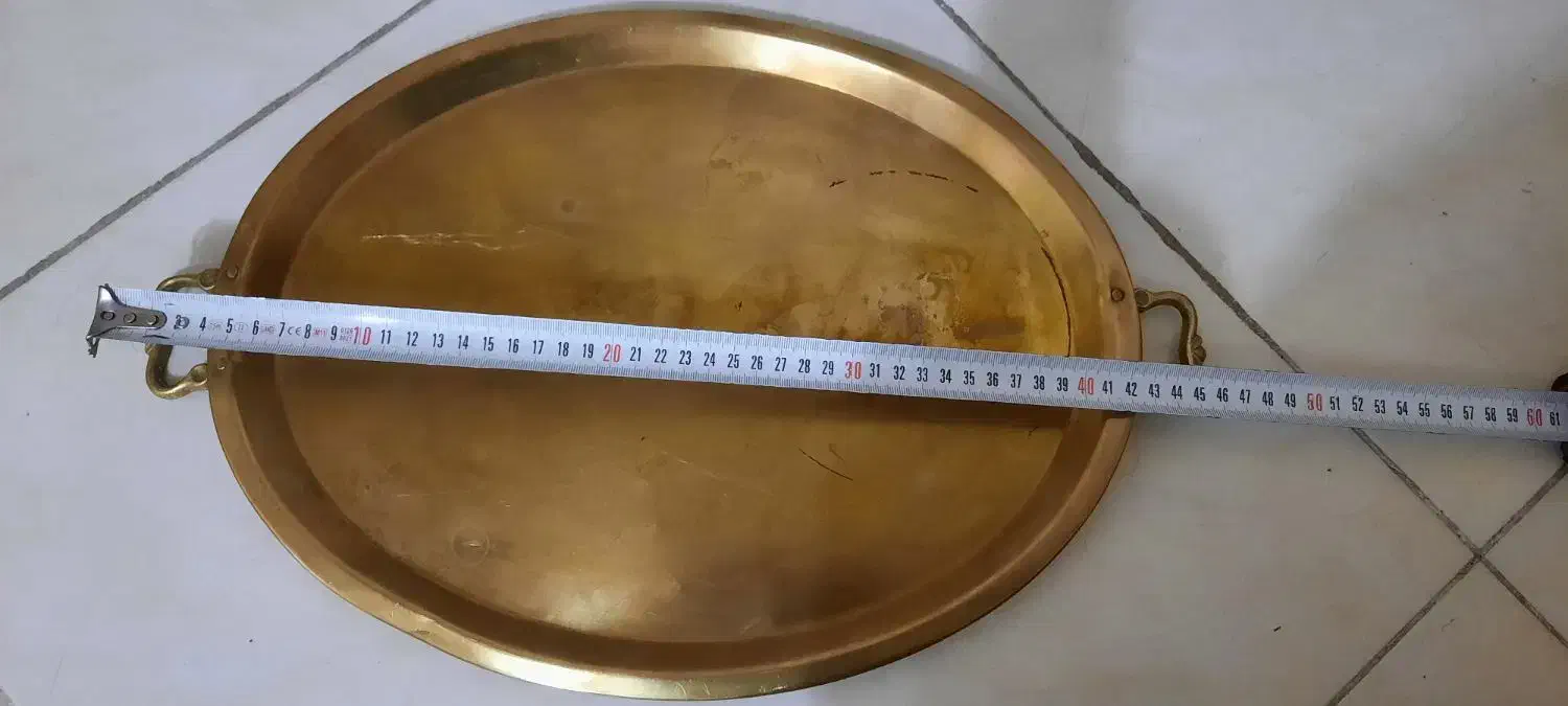 سینی برنجی روسی قدیمی|کلکسیون اشیاء عتیقه|کرج, کوی امامیه|دیوار