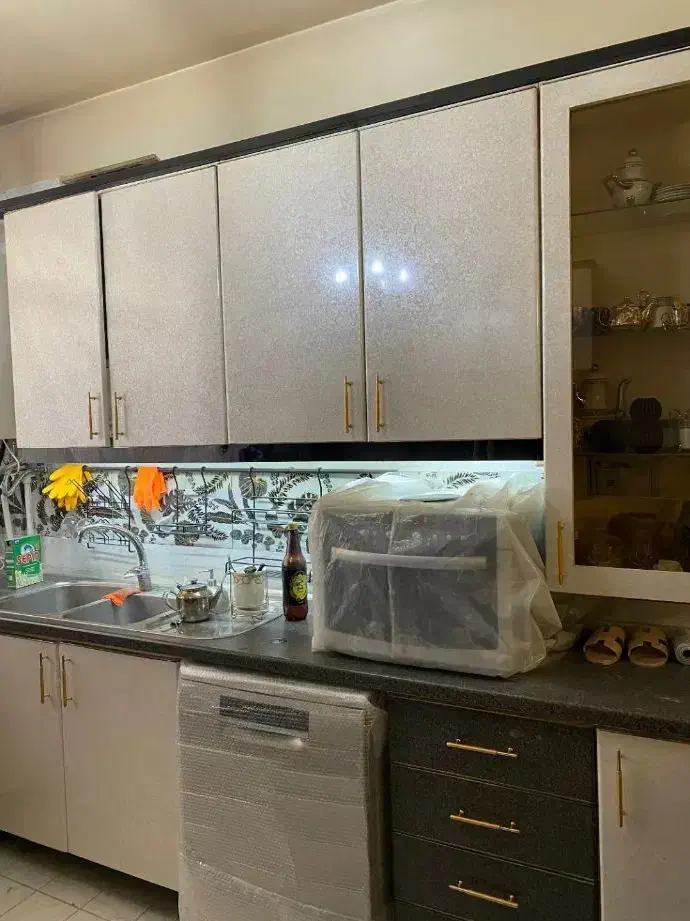 کابینت بدنه گالوانیزه درب هایگلس سینک شیر اهرمی|مصالح و تجهیزات ساختمان|گرگان, |دیوار