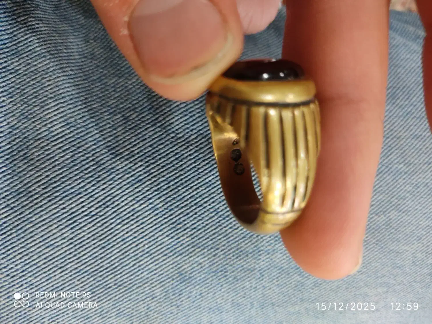 انگشتر برنجی عقیق یمنی|جواهرات|ارومیه, |دیوار