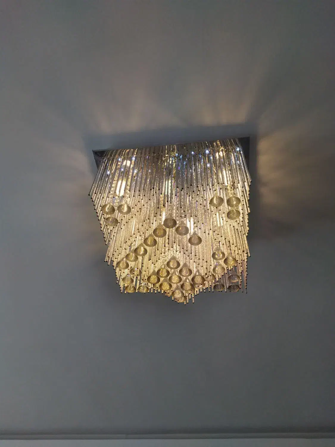 لوستر استیل ال ای دی کنترل دار|لوستر و چراغ آویز|زنجان, |دیوار