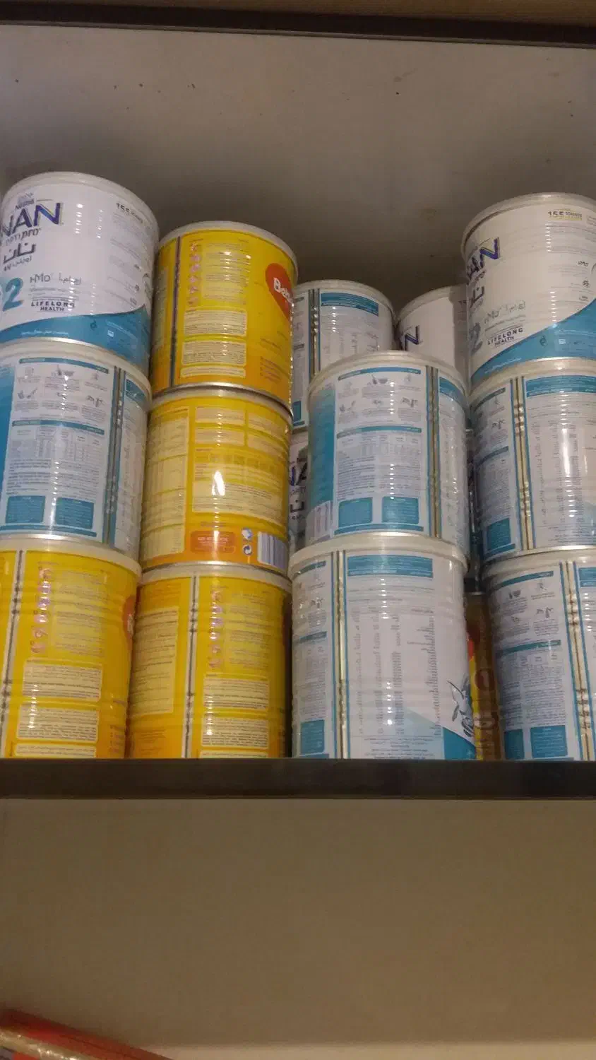 قوطی شیر خشک خیلی تمیز|ظروف نگهدارنده، پلاستیکی، یک‌بارمصرف|اهواز, عین ۲|دیوار