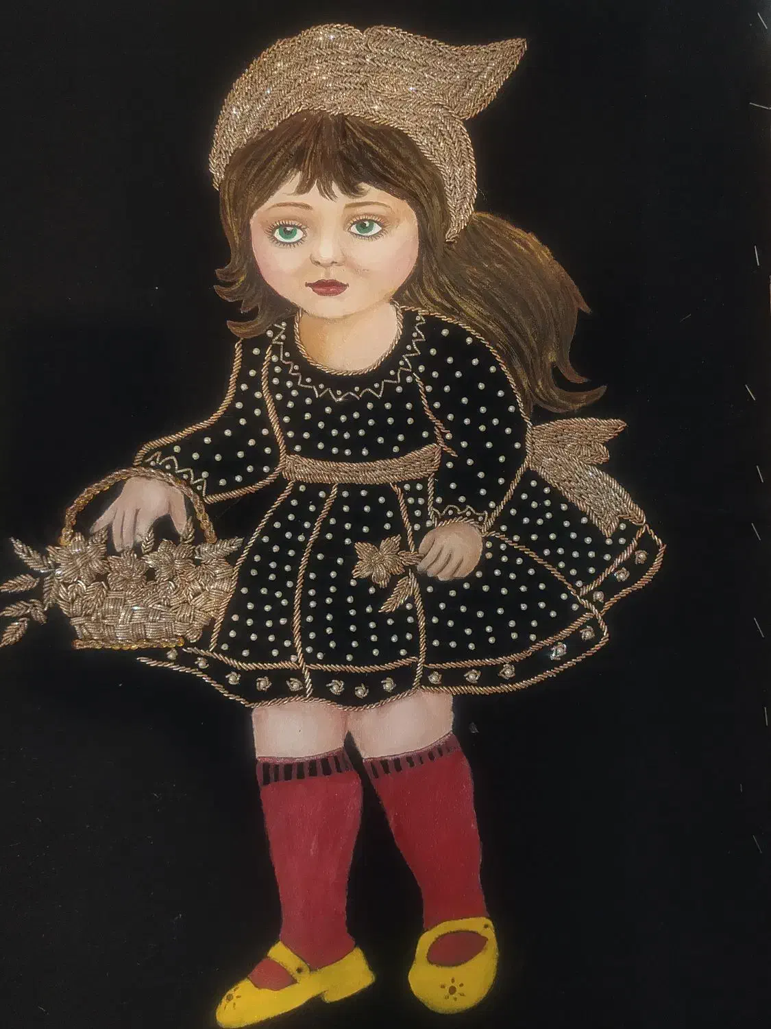 قاب عکس سرمه دوزی و طراحی شده|صنایع دستی و سایر لوازم تزئینی|فولادشهر, B2|دیوار