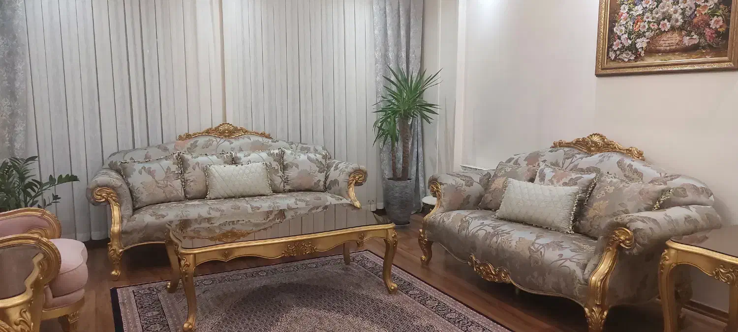 مبلمان ۹ نفره  ورق طلا .ساخت دبی|مبلمان خانگی و میز عسلی|تهران, مرزداران|دیوار