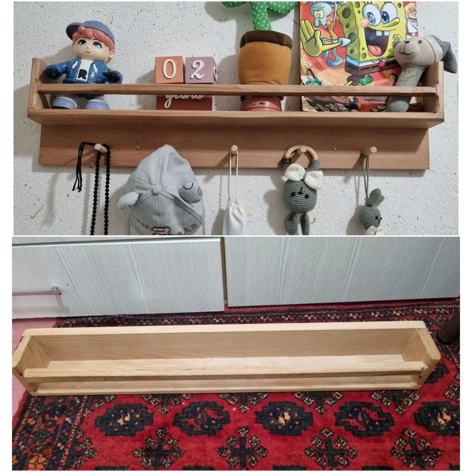 شلف چوبی دیواری|کتابخانه، شلف، قفسه‌های دیواری|مشهد, ایثارگران|دیوار