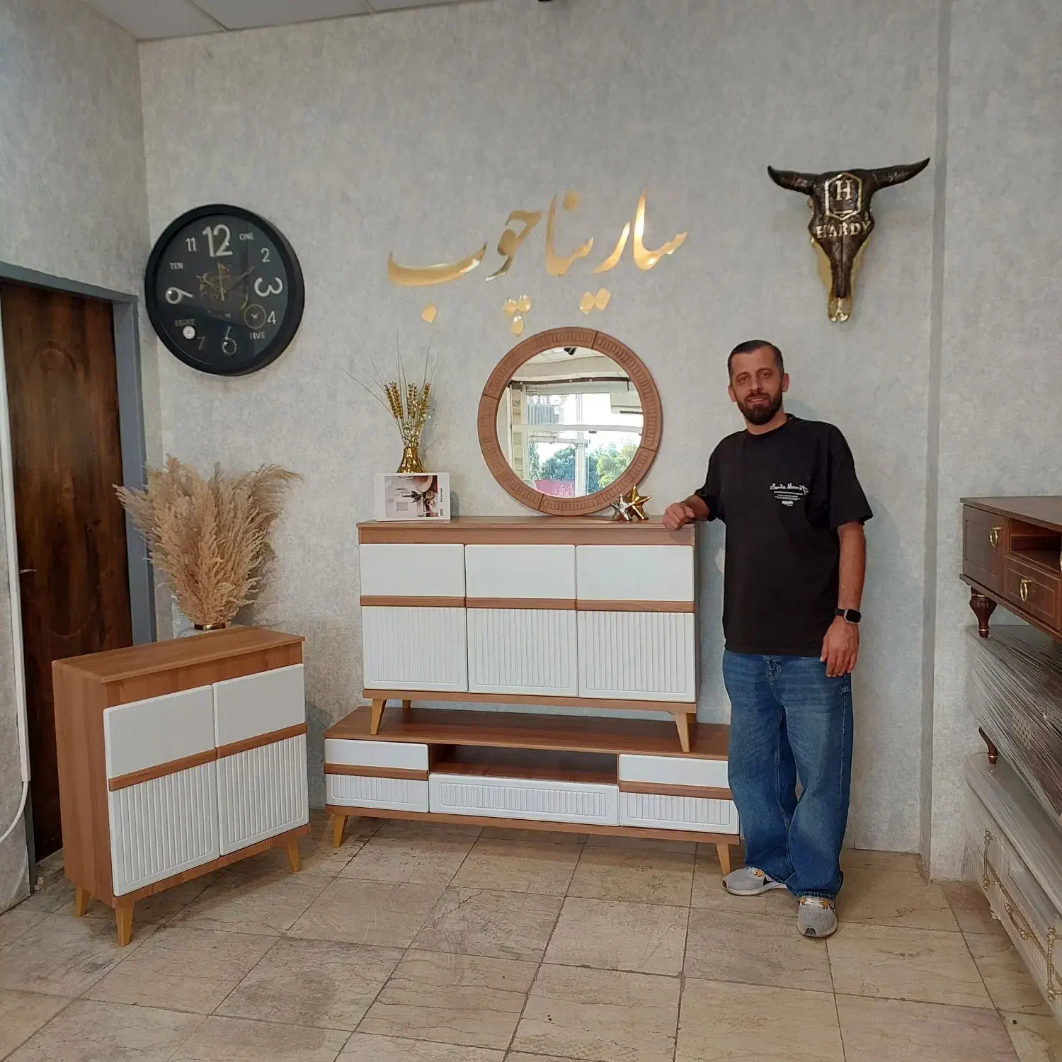 اینه و کنسول / لوتوس تمام MDF/ کیفیت A++|بوفه، ویترین، کنسول|تهران, شهرک ولیعصر شمالی|دیوار