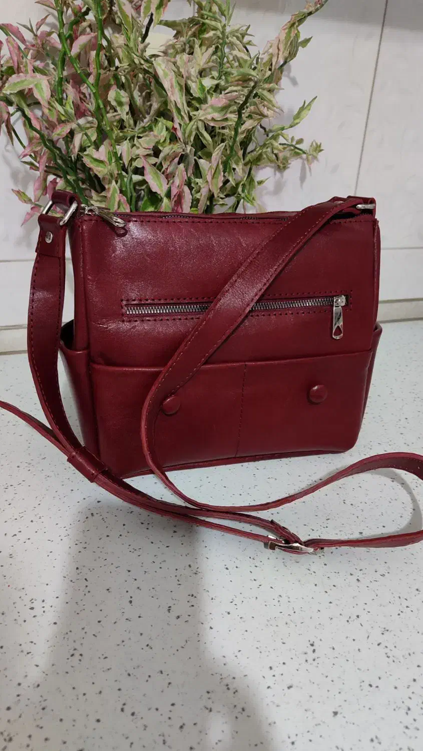 کیف دوشی چرم دست دوز|کیف، کفش، کمربند|زنجان, |دیوار