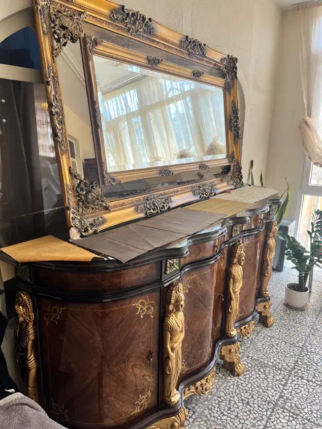 بوفه و آینه کلاسیک|بوفه، ویترین، کنسول|لواسان, |دیوار