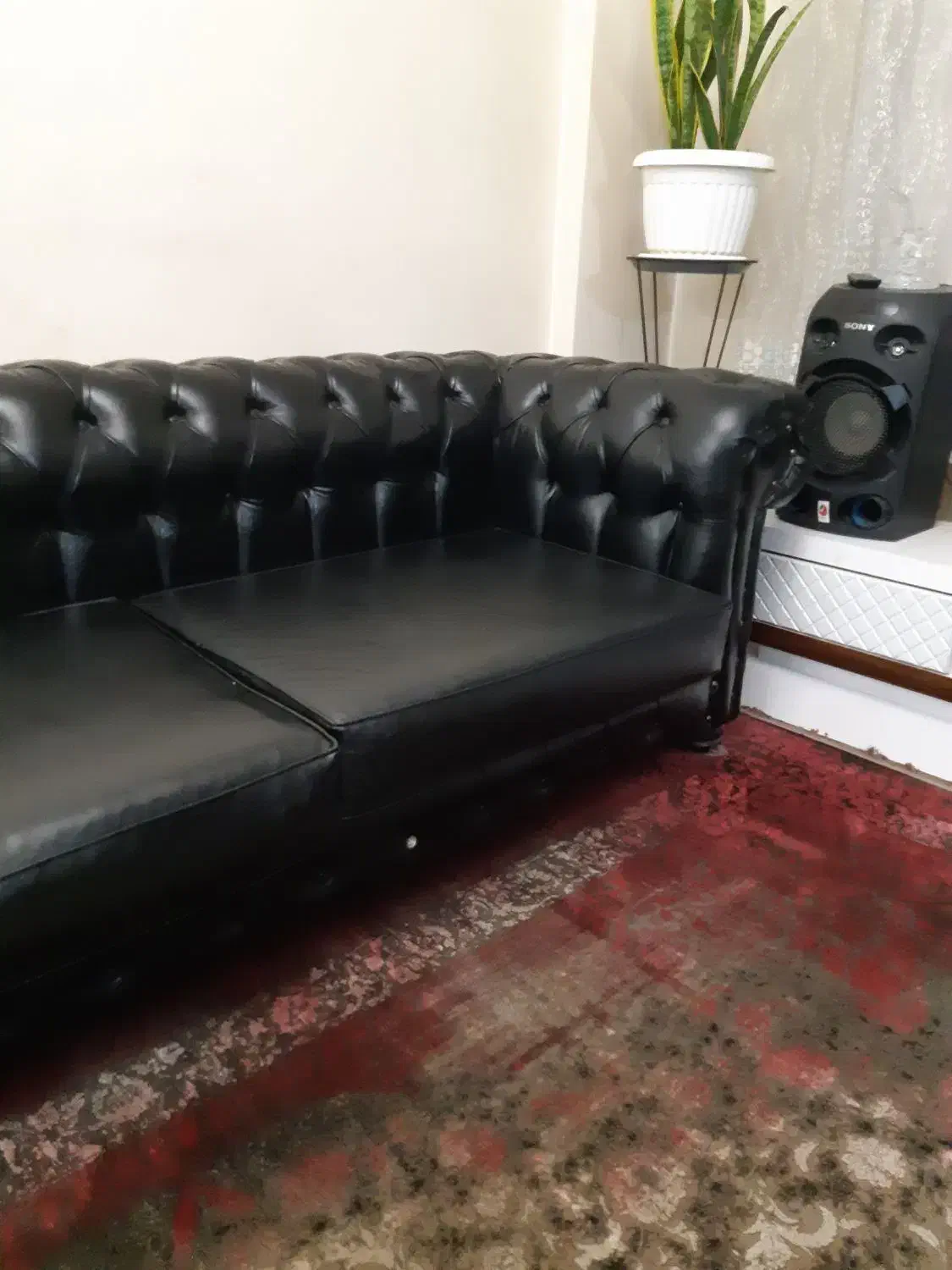 مبل چرم سه نفره مدل آمریکایی|مبلمان خانگی و میز عسلی|تهران, حشمتیه|دیوار