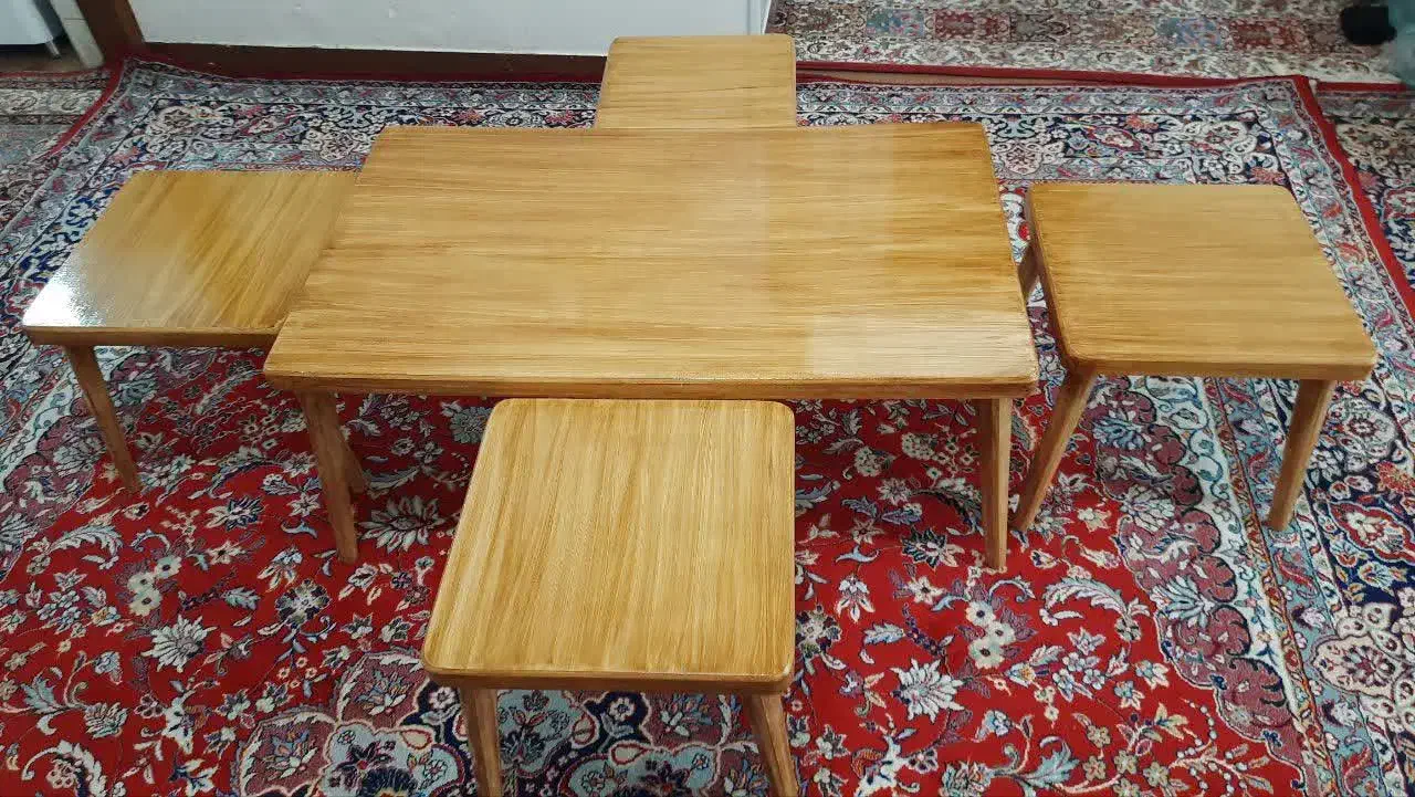 میزجلومبلی و۴تا عسلی|مبلمان خانگی و میز عسلی|شهرکرد, |دیوار