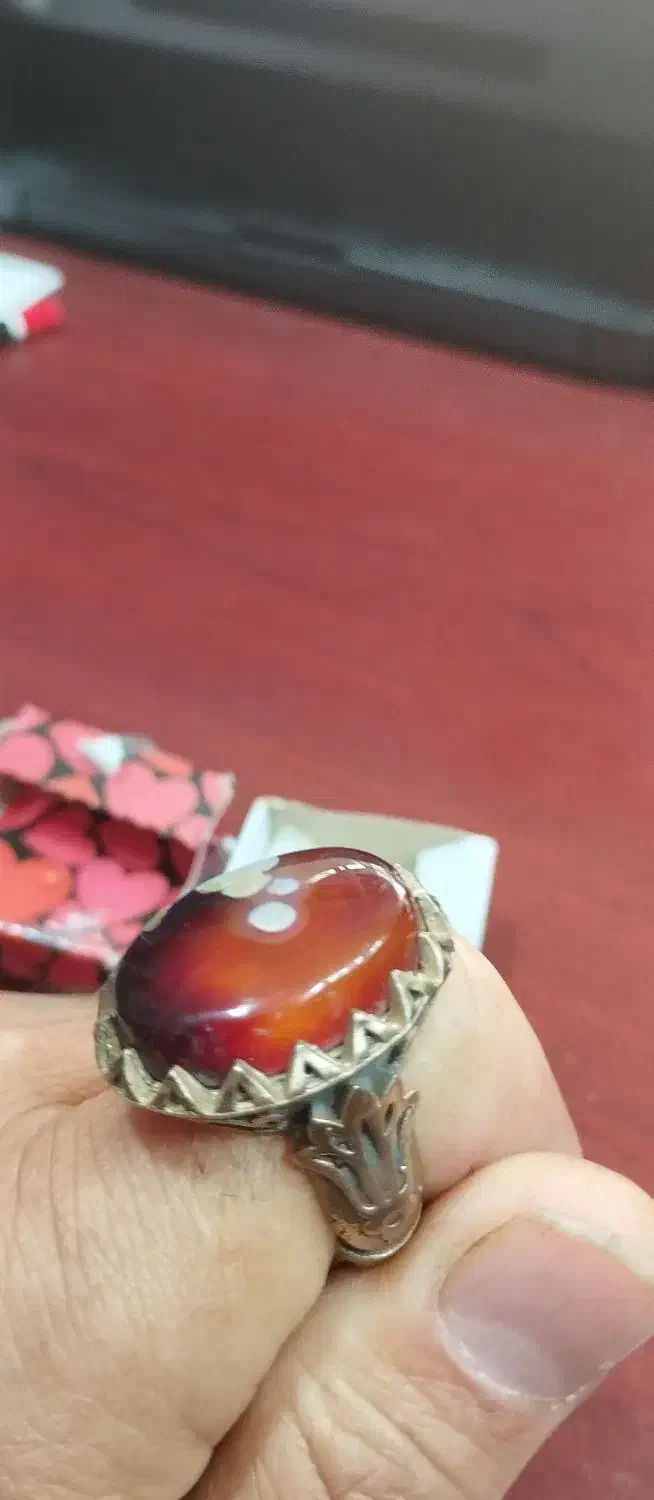 انگشتر رکاب بزرگ عقیق|جواهرات|گرگان, |دیوار