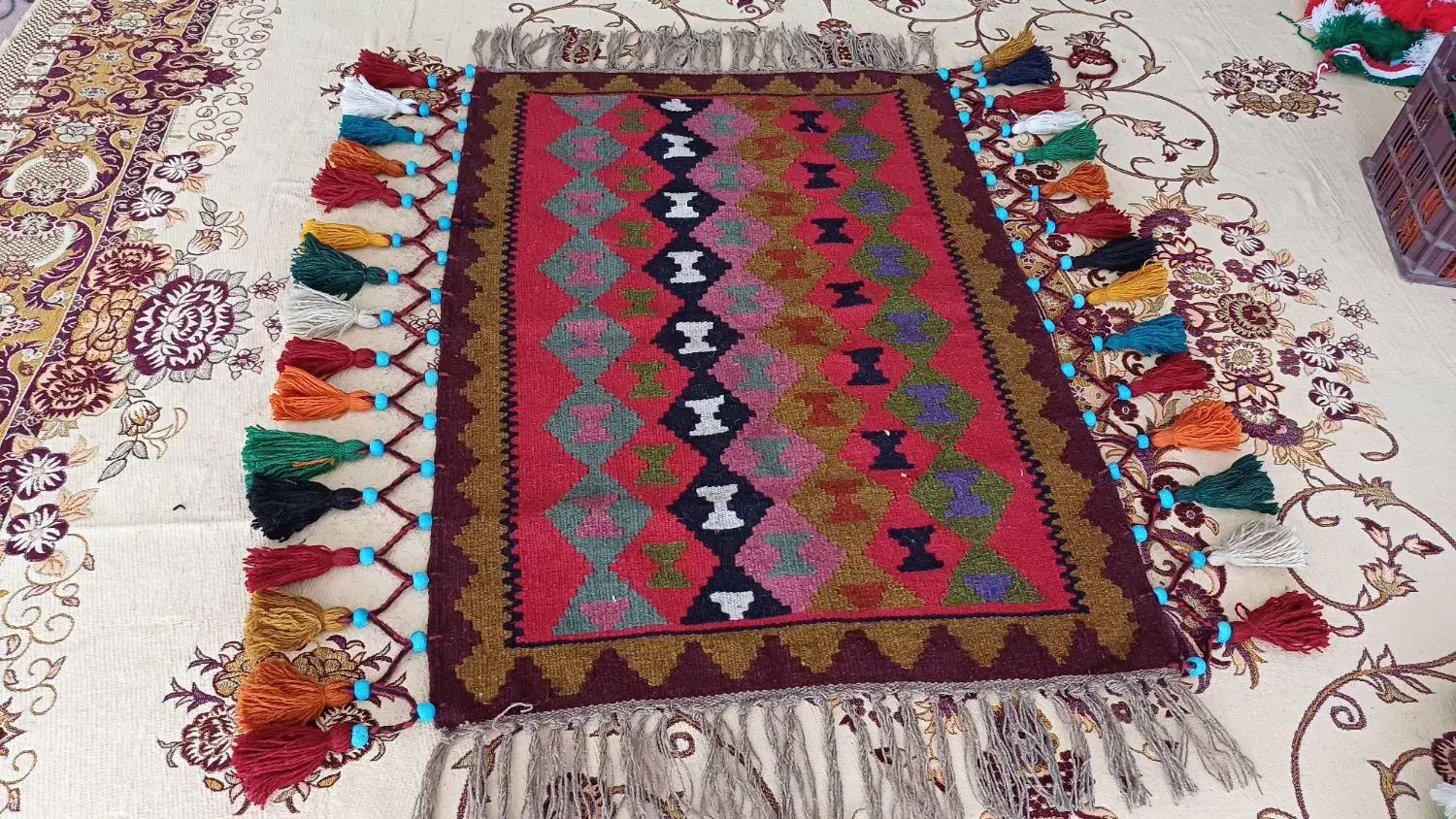 گلیم ۱۲۰در ۱۱۰ باففت عالی قیمت مناسب|گلیم، جاجیم، گبه|لردگان, |دیوار