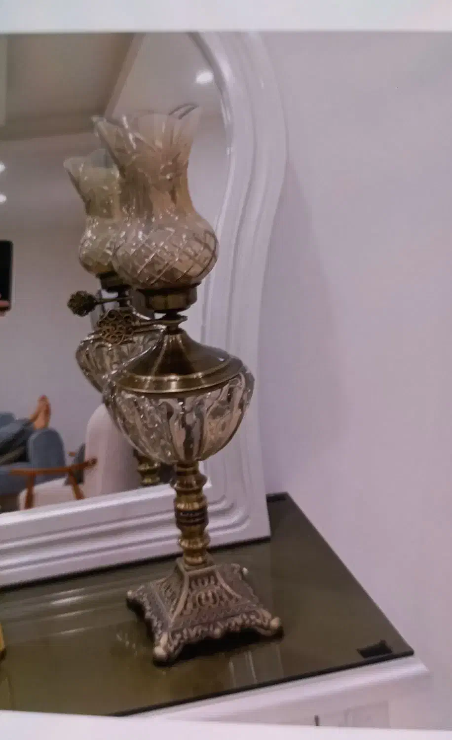 دوعدد شمعدانی|چراغ خواب و آباژور|ماهدشت, |دیوار