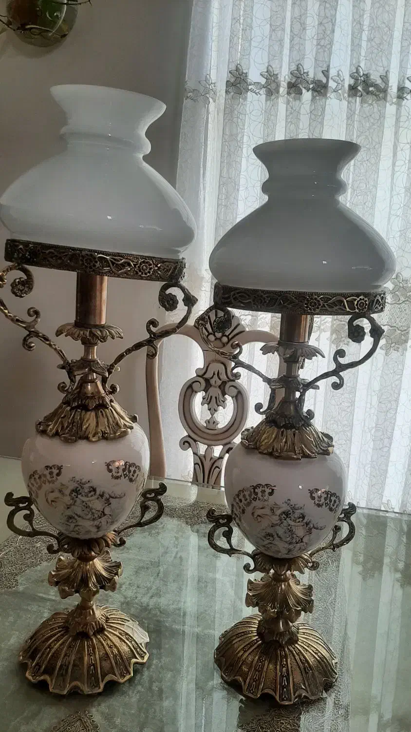 شمعدان  ۲ عدد برنز اصل پایه چینی|لوستر و چراغ آویز|تهران, چیذر|دیوار