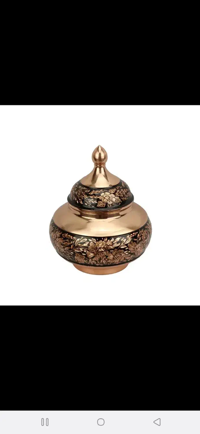 قندان الماس تراش مسی ۴۰۰ گرم|صنایع دستی و سایر لوازم تزئینی|تهران, شهرک نفت|دیوار