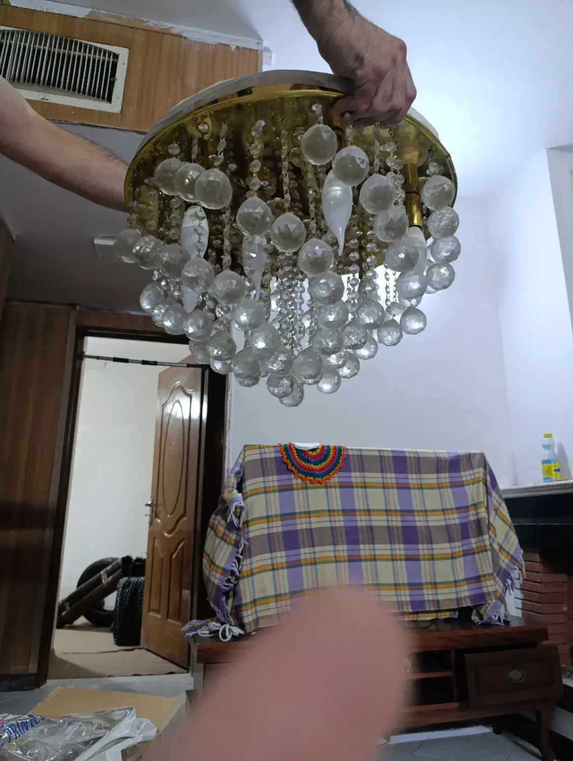 لوستر سقفی کریستالی|لوستر و چراغ آویز|مشهد, شهرک رازی (شهرک غرب)|دیوار