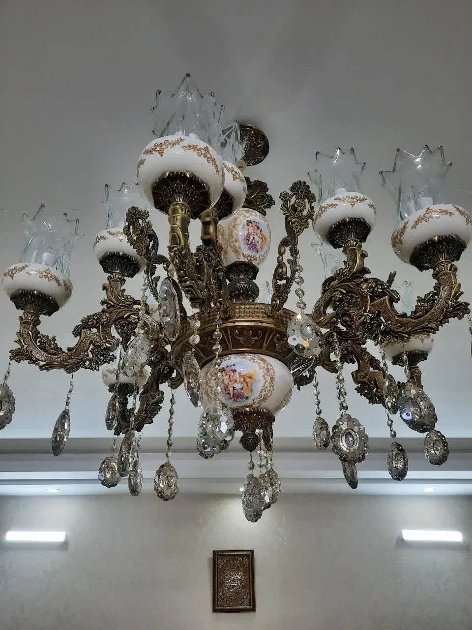 لوستر سلطنتی برنجی|لوستر و چراغ آویز|مشهد, شهید مطهری|دیوار