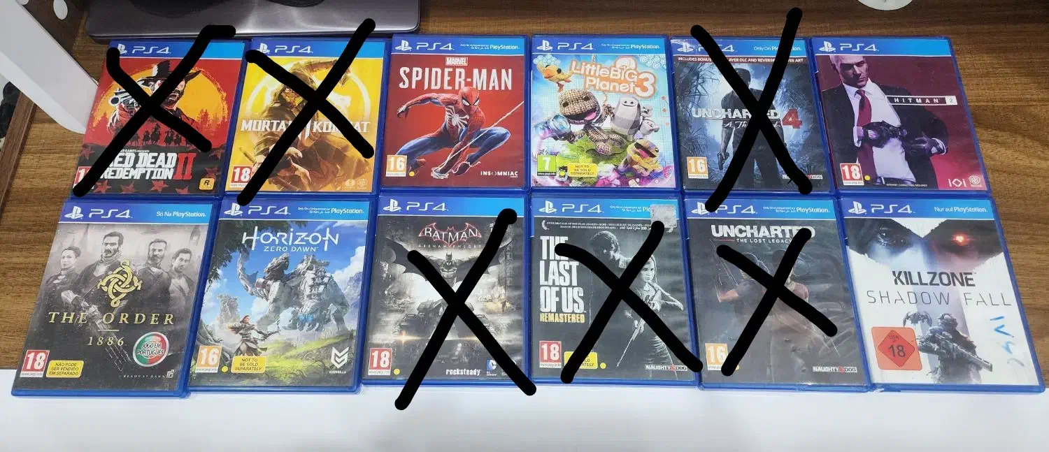 12 دیسک عنوان بازی PS4|کنسول، بازی ویدئویی و آنلاین|اهواز, گلستان|دیوار