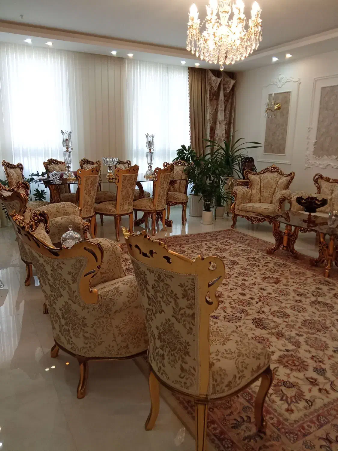 مبل سلطنتی ورق طلا|مبلمان خانگی و میز عسلی|مشهد, زمانه|دیوار