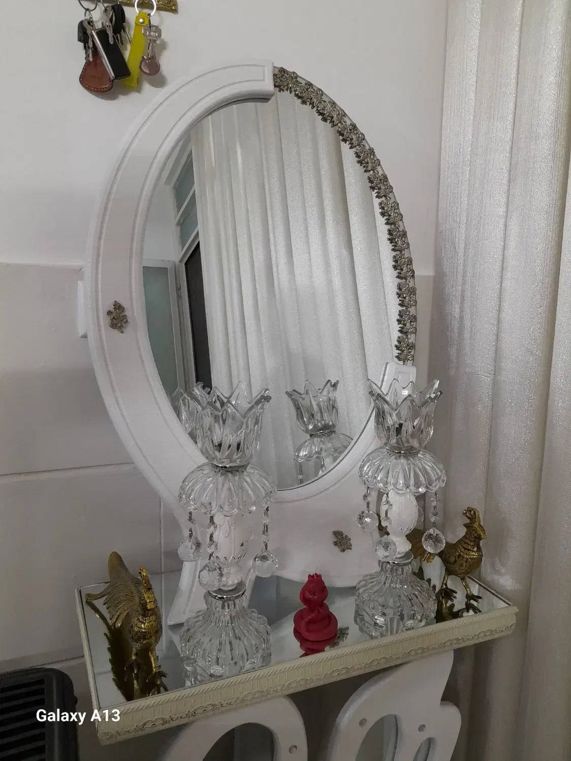 آینه شمعدان|صنایع دستی و سایر لوازم تزئینی|مشکین‌دشت, |دیوار