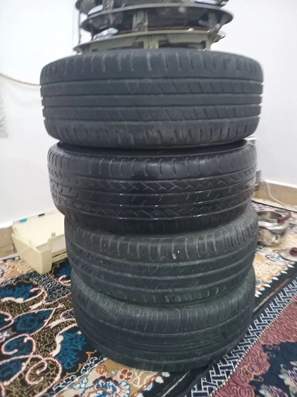 رینگ و لاستیک پژو سایز ۱۴|قطعات یدکی و لوازم جانبی|شوش, |دیوار