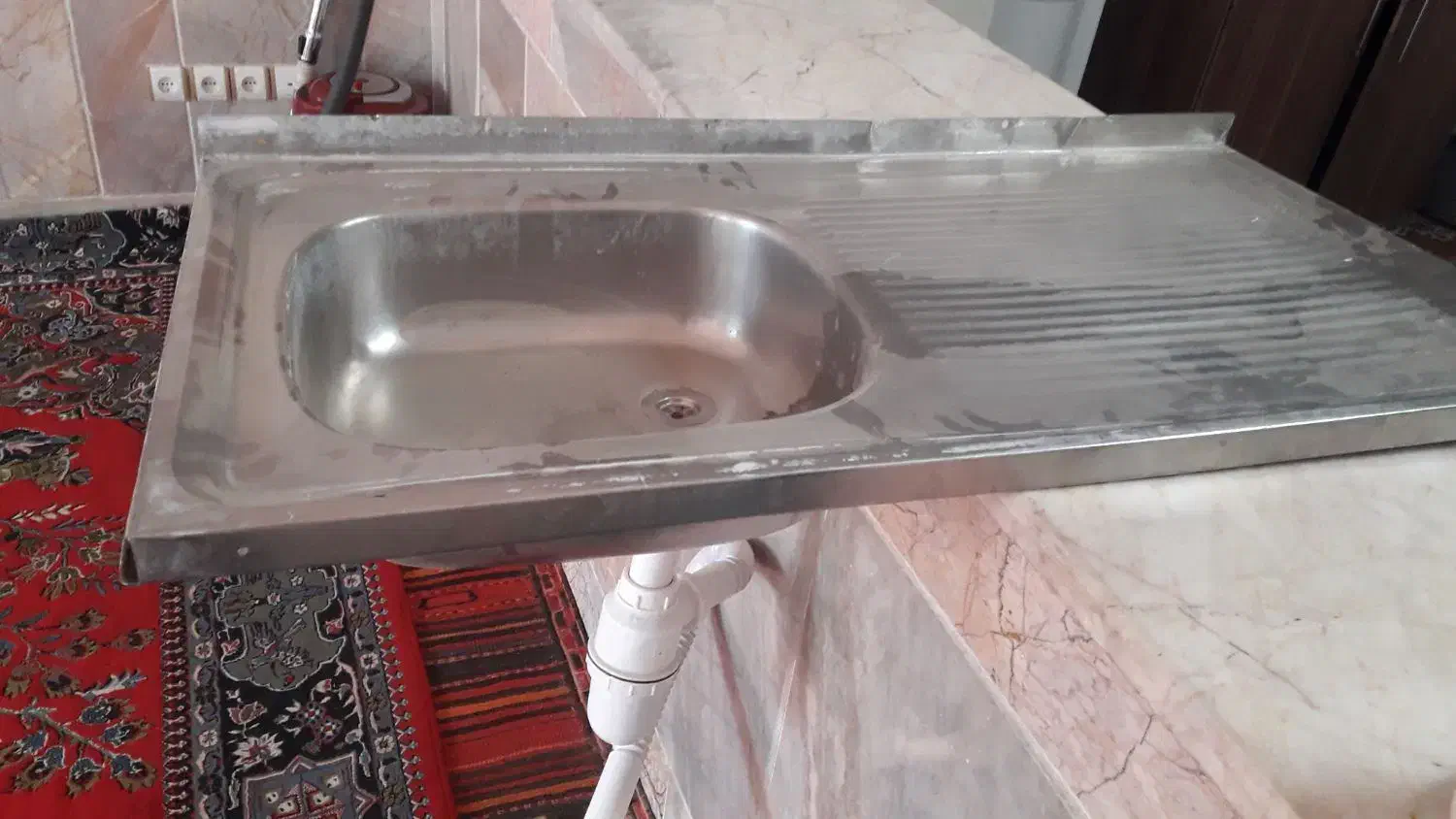 سینک روکار ۵۰در۱۰۰لگن چپ|آب‌چکان و نظم‌دهنده ظروف|شیروان (خراسان), |دیوار