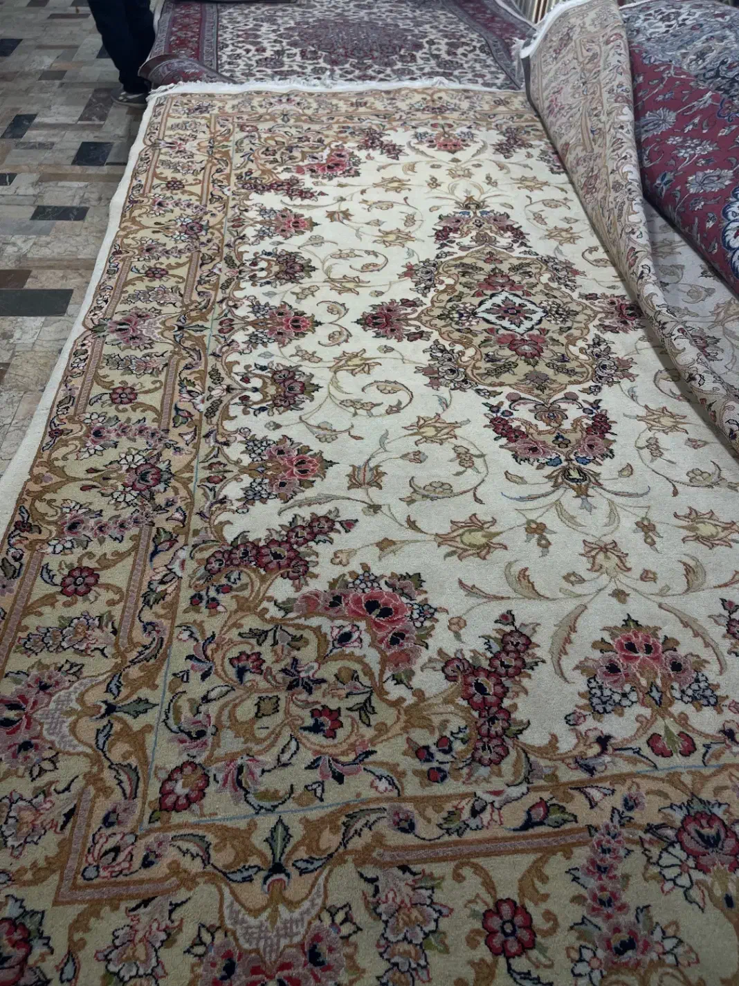 ۱جفت ۶متری کارکرده بافت اراک|فرش|اراک, |دیوار