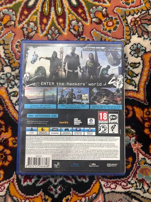 دیسک بازی WATCH DOGS 2|کنسول، بازی ویدئویی و آنلاین|قشم, |دیوار