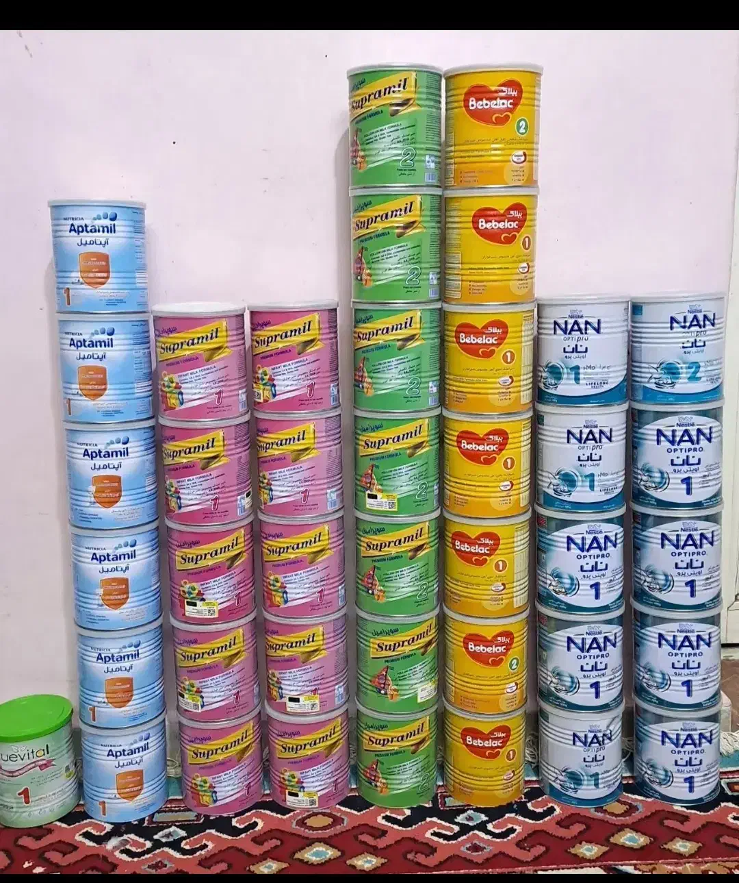 قوطی شیر خشک برای جا ادویه حبوبات وسایل خانه گلدان|ظروف نگهدارنده، پلاستیکی، یک‌بارمصرف|خورموج, |دیوار