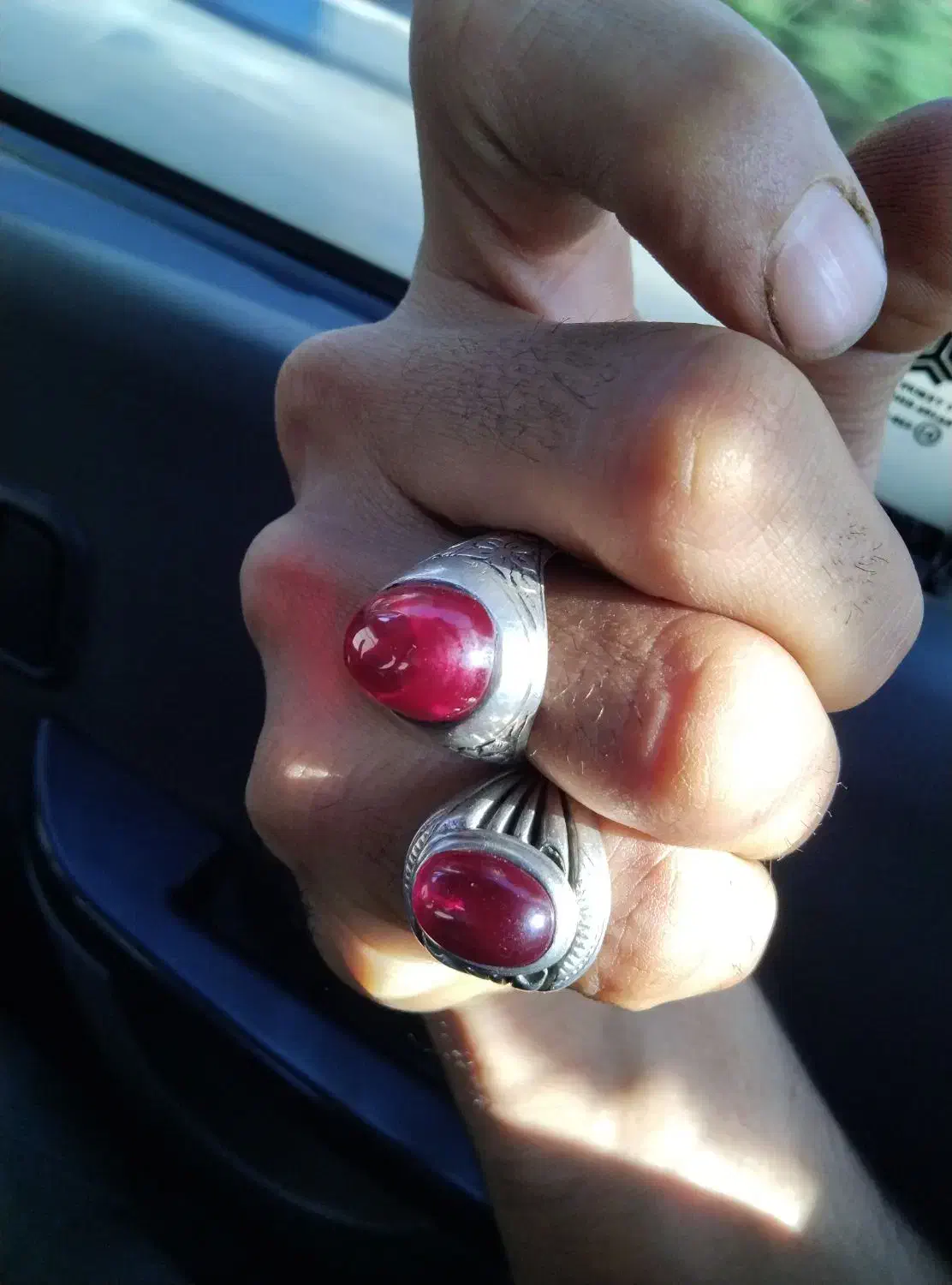 دوتا انگشتر یاقوت کهنه قدیمی|کلکسیون اشیاء عتیقه|قم, علی آباد سعدگان|دیوار