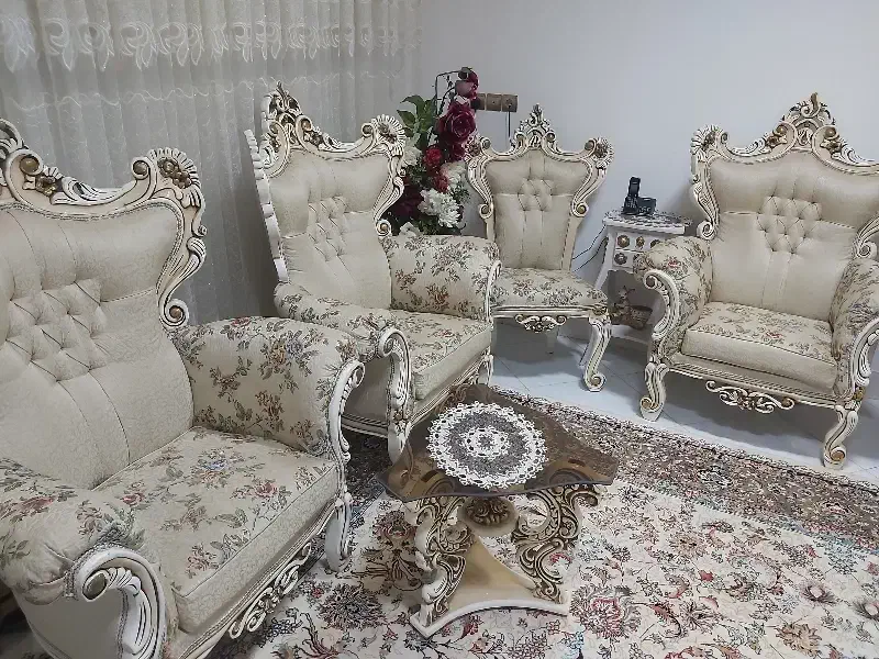 مبل سلطنتی ۹ نفره|مبلمان خانگی و میز عسلی|گناباد, |دیوار