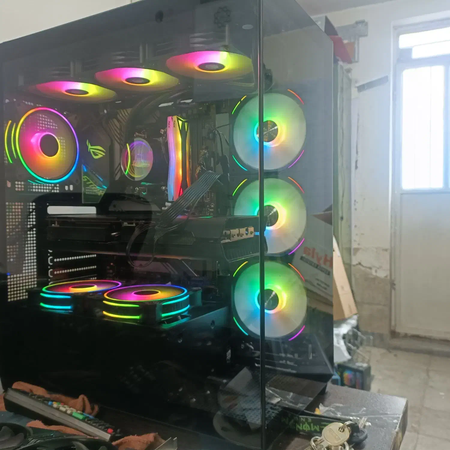 کیس گیمینگ رایزن آکواریومی 4k|رایانه رومیزی|تهران, علی‌آباد|دیوار