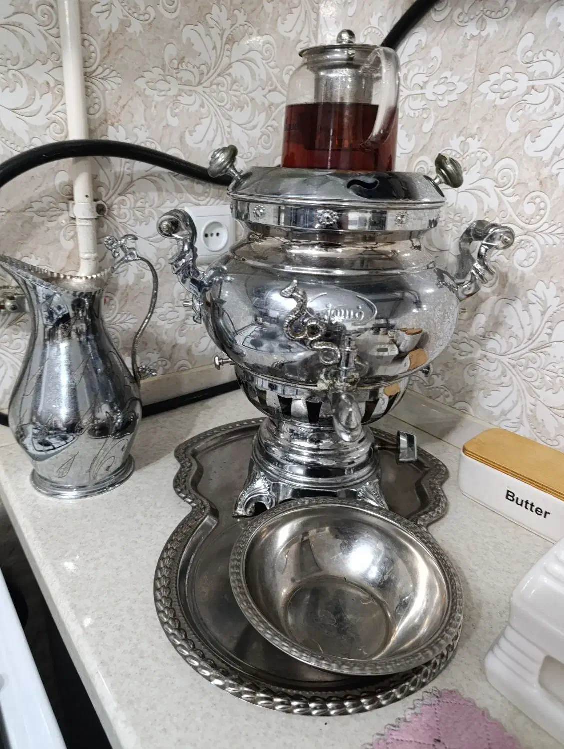 فروش سماور|سماور، چای‌ساز، قهوه‌ساز|ابریشم, |دیوار