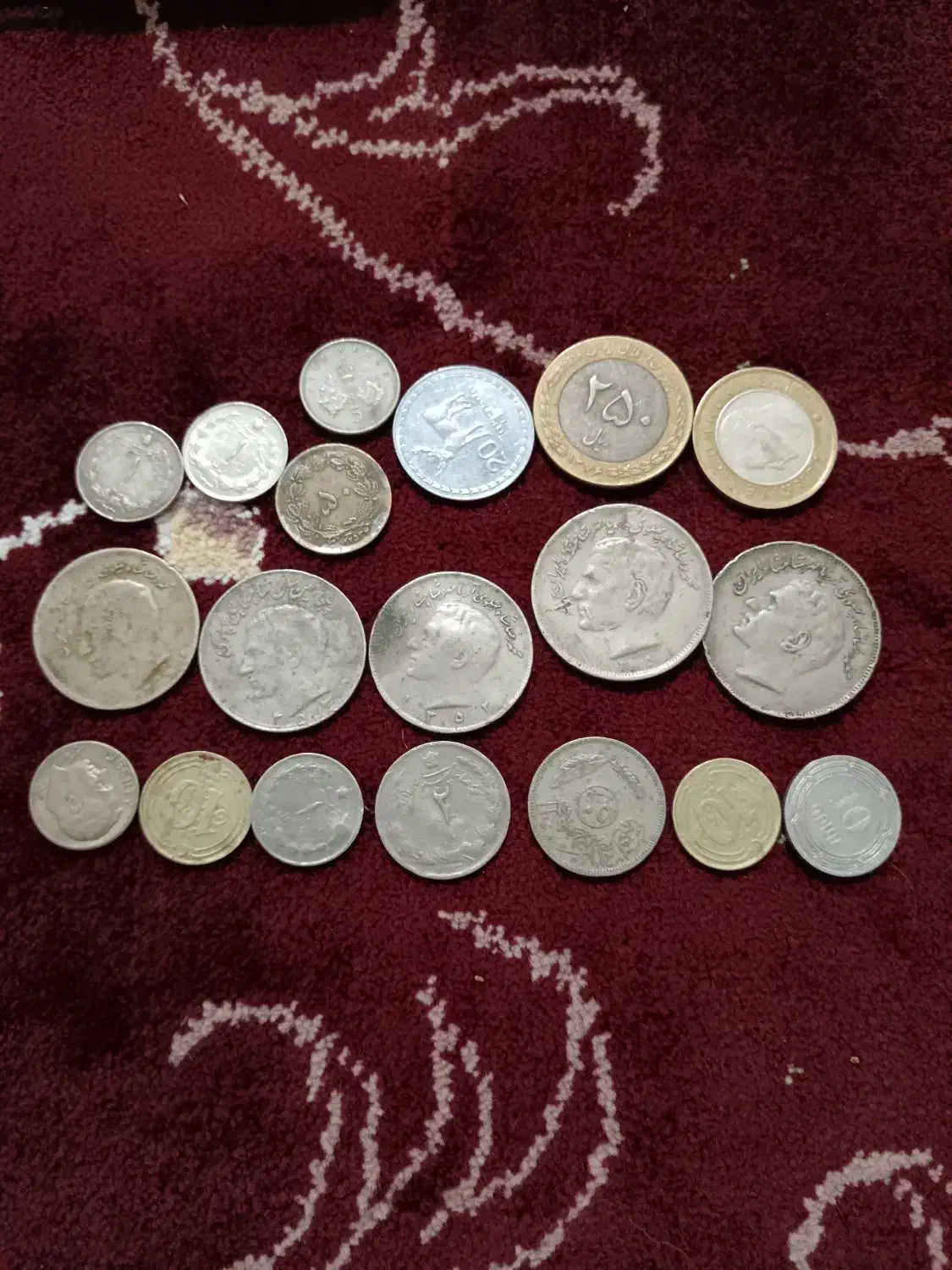 سکهای قدیمی کلکسیونی زمان شاه|کلکسیون سکه، تمبر، اسکناس|بوکان, |دیوار