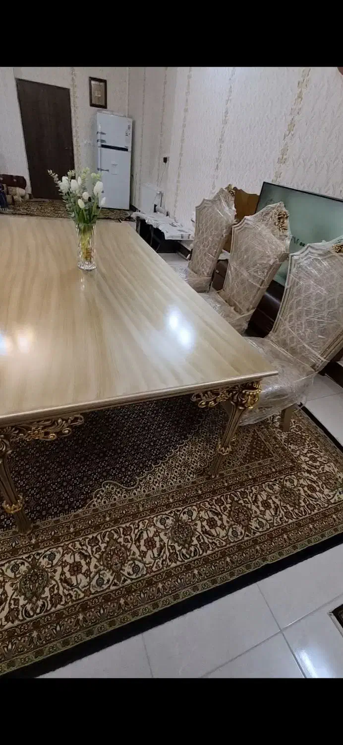 مبل سلطنتی ۹نفره ،غذاخوری ۸نفره|مبلمان خانگی و میز عسلی|زنجان, |دیوار