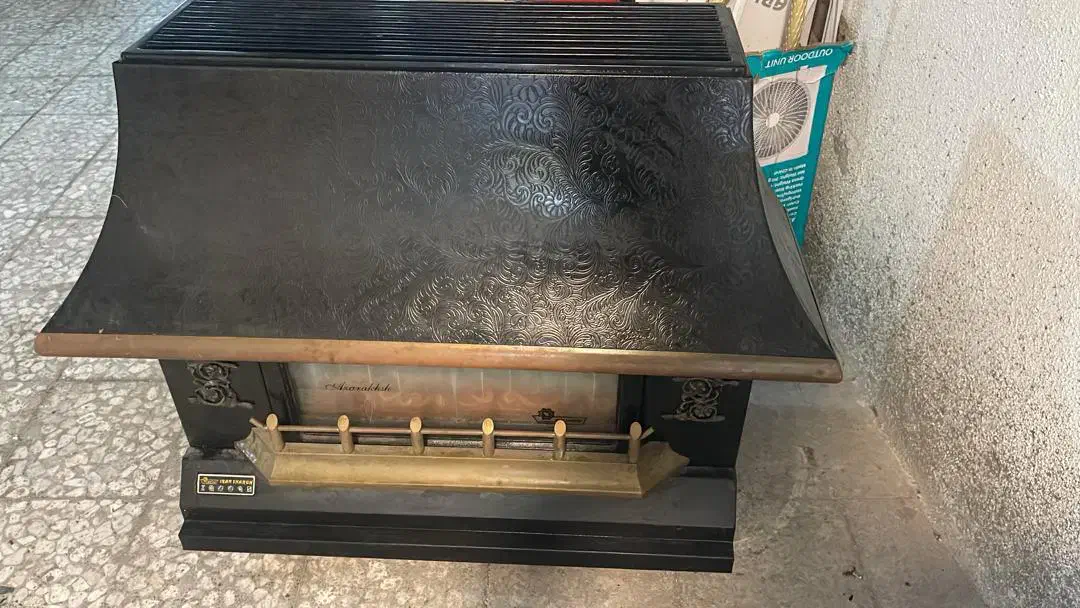 بخاری طرح شومینه|بخاری، هیتر، شومینه|رشت, معلم|دیوار