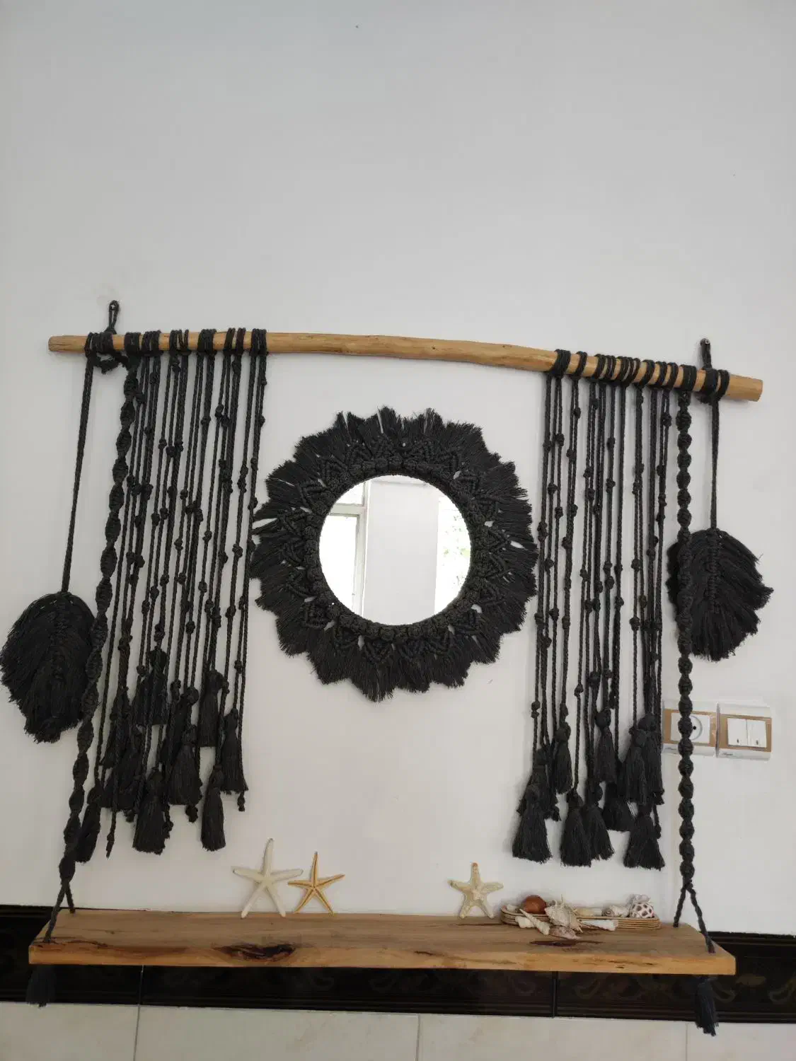 دیوارکوب مکرومه|صنایع دستی و سایر لوازم تزئینی|دهگلان, |دیوار