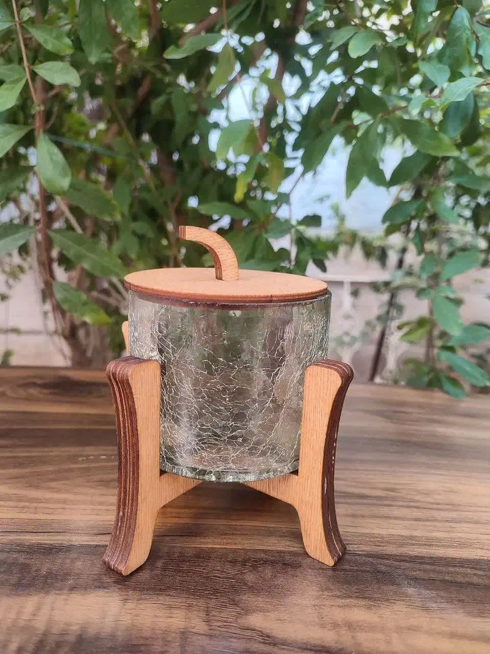 قندان پایه چوبی|ظروف سرو و پذیرایی|جوین, |دیوار