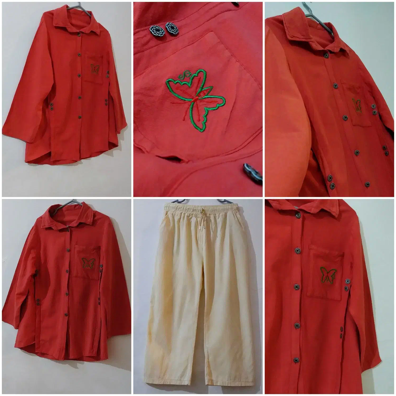 مانتومجلسی سوزندوزی شلوار شومیز چادر پیراهن پالتو|لباس|خرمآباد, |دیوار