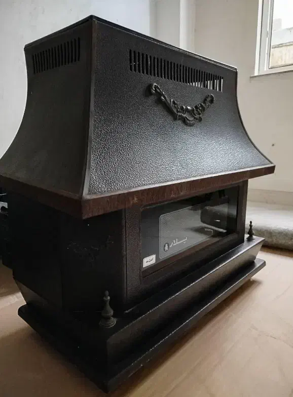 بخاری طرح شومینه|بخاری، هیتر، شومینه|رشت, سیا اسطلخ|دیوار