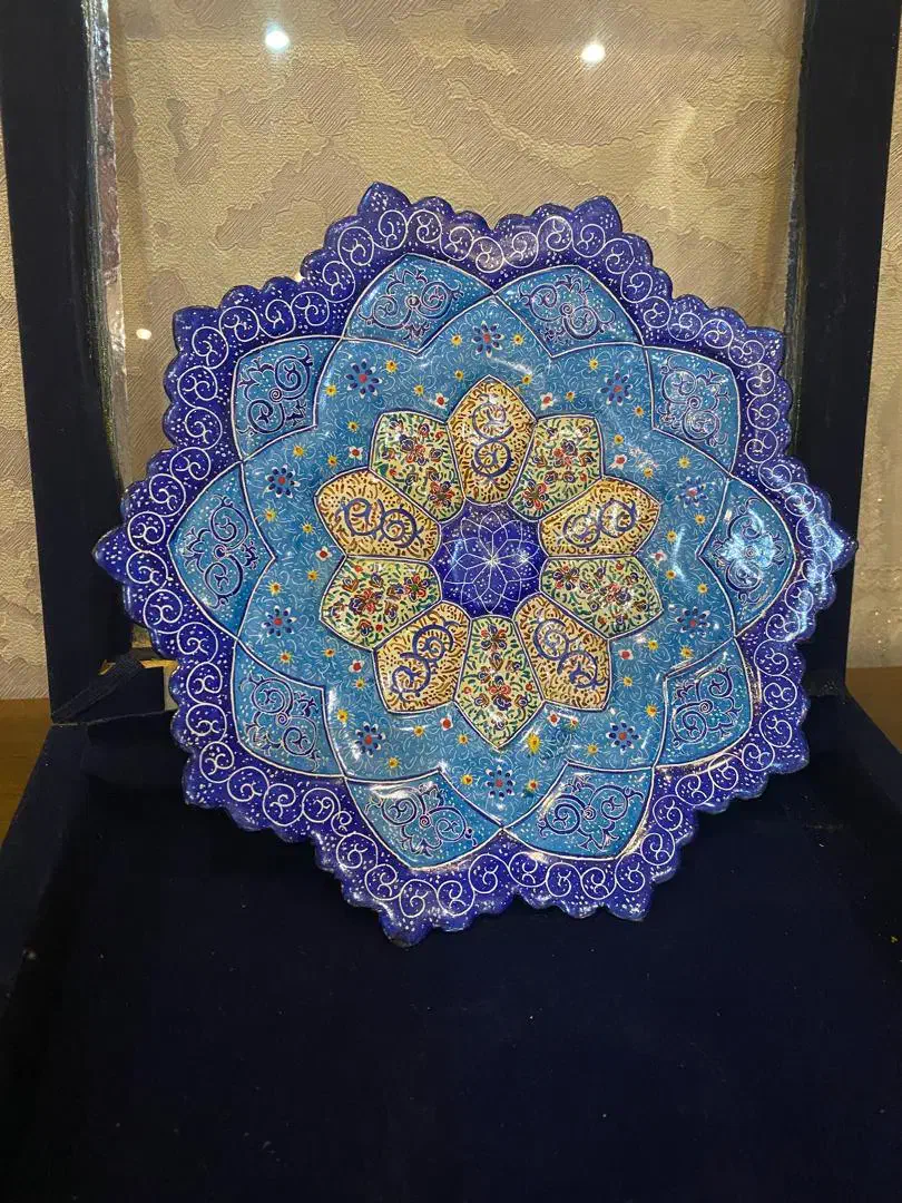 ظرف میناکاری همراه با جعبه|صنایع دستی و سایر لوازم تزئینی|تهران, سعادت‌آباد|دیوار