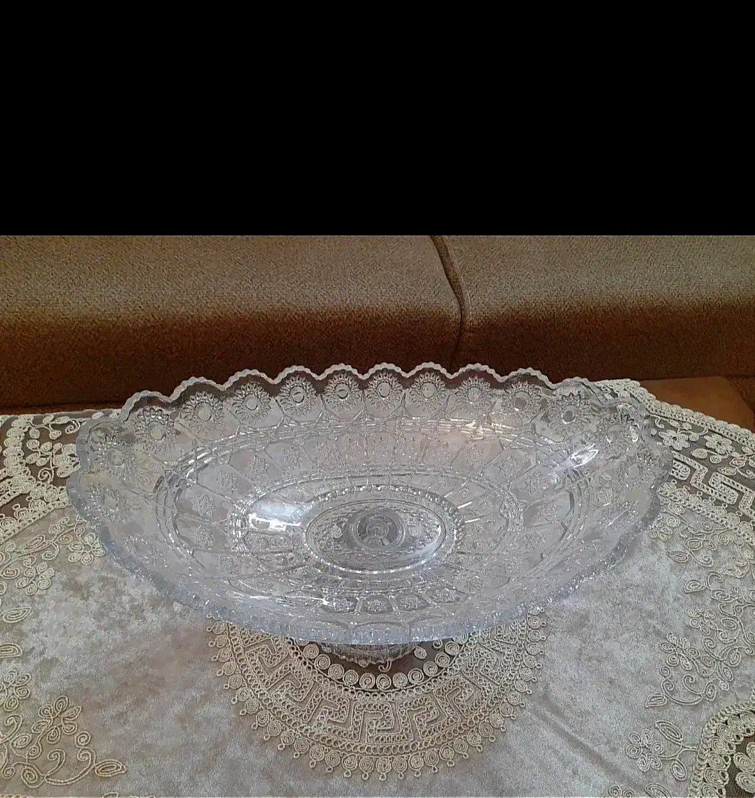 شیرینی خوری و میوه خوری کریستالی|ظروف سرو و پذیرایی|کیش, |دیوار