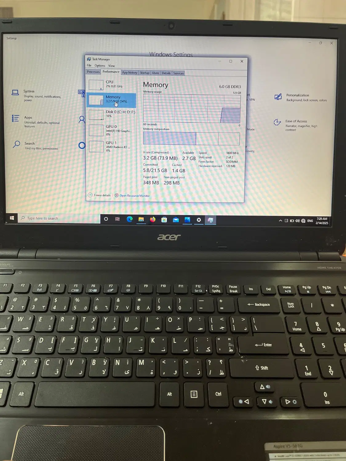 Acer Aspire V5-561G|رایانه همراه|پاکدشت, پاکدشت (مامازند)|دیوار